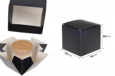 Papirna kutija za pakovanje (400gr) 70x70x83 mm u crnoj mat boji - 20kom