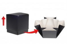 Papirna kutija za pakovanje (400gr) 83x83x102 mm u crnoj mat boji - 20kom