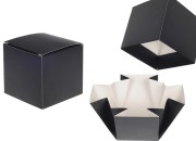 Papirna kutija za pakovanje (400gr) 83x83x102 mm u crnoj mat boji - 20kom Papirna kutija za pakovanje (400gr) 83x83x102 mm u crnoj mat boji - 20kom