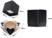 Papirna kutija za pakovanje (400gr) 83x83x102 mm u crnoj mat boji - 20kom Papirna kutija za pakovanje (400gr) 83x83x102 mm u crnoj mat boji - 20kom