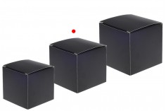 Papirna kutija za pakovanje (400gr) 83x83x102 mm u crnoj mat boji - 20kom