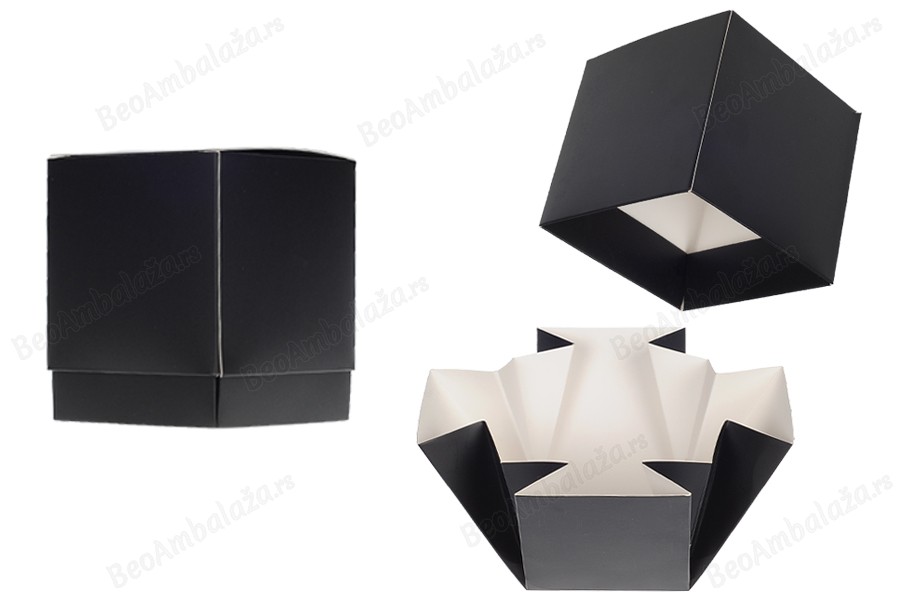 Papirna kutija za pakovanje (400gr) 91x91x112 mm u crnoj mat boji - 20kom-slika_proizvoda