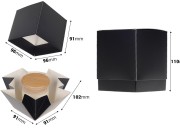 Papirna kutija za pakovanje (400gr) 91x91x112 mm u crnoj mat boji - 20kom Papirna kutija za pakovanje (400gr) 91x91x112 mm u crnoj mat boji - 20kom