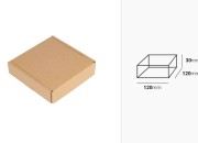 Kutija od kraft papira u braon boji 120x120x30mm bez prozora - 20 kom Kutija od kraft papira u braon boji 120x120x30mm bez prozora - 20 kom