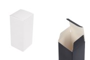 Crna mat papirna kutija za pakovanje 55x55x125 mm sa unutrašnjim držačem od pene za bočice esencijalnog ulja 50mL - 20 kom