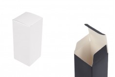 Crna mat papirna kutija za pakovanje 55x55x125 mm sa unutrašnjim držačem od pene za bočice esencijalnog ulja 50mL - 20 kom