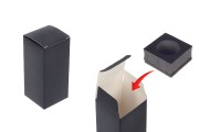 Crna mat papirna kutija za pakovanje 55x55x125 mm sa unutrašnjim držačem od pene za bočice esencijalnog ulja 50mL - 20 kom