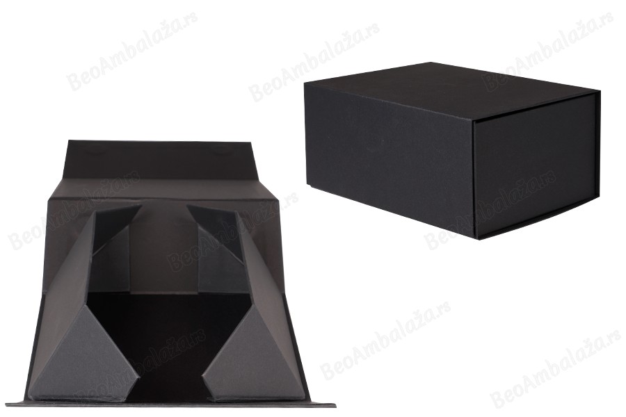Crna kartonska kutija sa magnetnim zatvaranjem 185x135x82 mm - 20 kom-slika_proizvoda