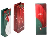 Božićna papirna kesa 120x85x360mm za flaše vina u raznim dezenima - 12 kom Božićna papirna kesa 120x85x360mm za flaše vina u raznim dezenima - 12 kom
