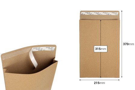 Papirna kesa (300gsm) 315x225  mm sa samolepljivim zatvaranjem - 20 kom-dimenzije_slike