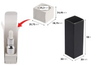 Papirna kutija 30x30x90 mm sa unutrašnjim penastim uloškom za bočice etarskih ulja 10 mL - 20 kom