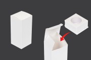 Bela mat papirna kutija za pakovanje 50x50x110 mm sa unutrašnjim držačem od pene za bočice esencijalnog ulja 30mL - 20 kom