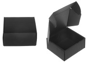 Kutija od kraft papira u crnoj boji 130x120x60mm bez prozora - 20 kom