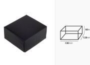 Kutija od kraft papira u crnoj boji 130x120x60mm bez prozora - 20 kom