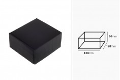 Kutija od kraft papira u crnoj boji 130x120x60mm bez prozora - 20 kom