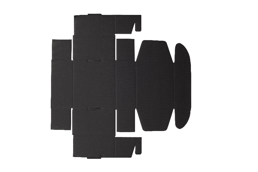 Kutija od kraft papira u crnoj boji 130x120x60mm bez prozora - 20 kom