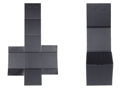 Luksuzna crna kutija 110x110x110mm sa magnetnim zatvaranjem i spoljašnjom plastičnom futrolom (za teglice 17-665)-5