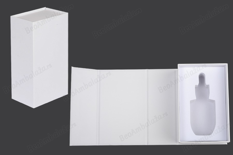 Luksuzna bela kutija 90x140x55mm sa magnetnim zatvaranjem, za bočicu 30mL sa šifrom: 22-1569-slika_proizvoda