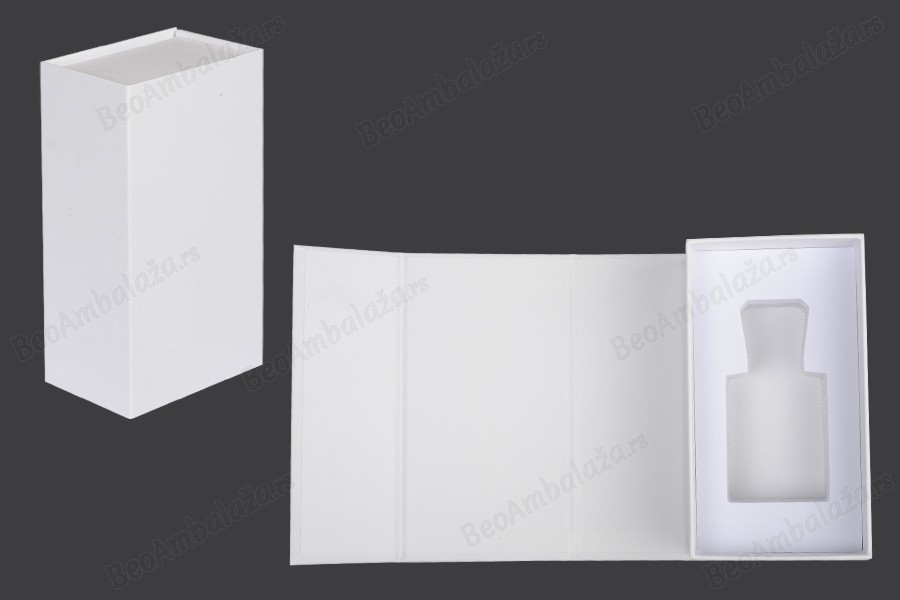 Luksuzna bela kutija 90x160x60mm sa magnetnim zatvaranjem, za bočice 50mL sa šifrom: 18-394 i 21-636.-slika_proizvoda