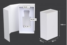 Luksuzna bela kutija 90x160x60mm sa magnetnim zatvaranjem, za bočice 50mL sa šifrom: 18-394 i 21-636.