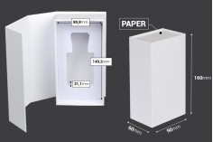 Luksuzna bela kutija 90x160x60mm sa magnetnim zatvaranjem, za bočice 50mL sa šifrom: 18-394 i 21-636.