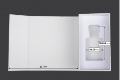 Luksuzna bela kutija 90x160x60mm sa magnetnim zatvaranjem, za bočice 50mL sa šifrom: 18-394 i 21-636.