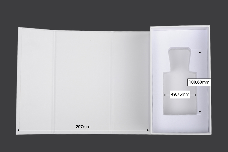 Luksuzna bela kutija 90x160x60mm sa magnetnim zatvaranjem, za bočice 50mL sa šifrom: 18-394 i 21-636. Luksuzna bela kutija 90x160x60mm sa magnetnim zatvaranjem, za bočice 50mL sa šifrom: 18-394 i 21-636.