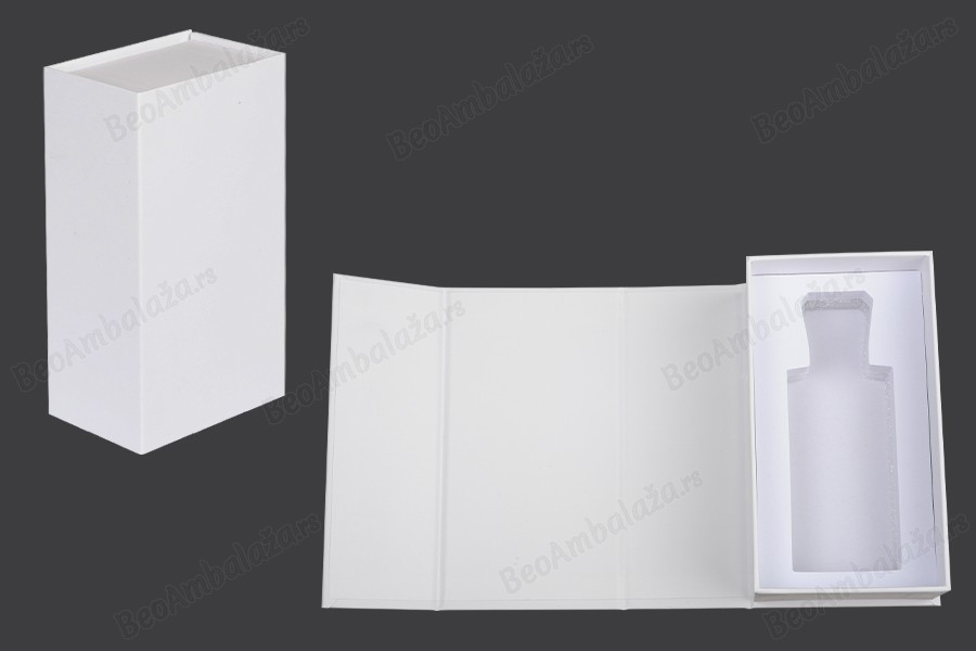 Luksuzna bela kutija 90x160x60mm sa magnetnim zatvaranjem, za bočice 100mL sa šifrom: 18-395 i 21-637.-slika_proizvoda
