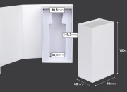 Luksuzna bela kutija 90x160x60mm sa magnetnim zatvaranjem, za bočice 100mL sa šifrom: 18-395 i 21-637.