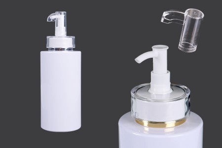 Flašica 300 ml PET sa pumpicom za kremu (PP24) i poklopcem – 6 kom-slika_proizvoda
