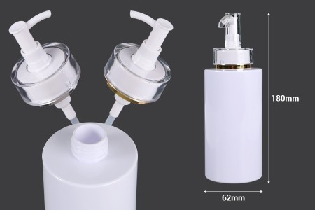 Flašica 300 ml PET sa pumpicom za kremu (PP24) i poklopcem – 6 kom-dimenzije_slike
