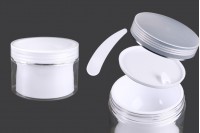 Two-legged cream jar 100 ml plastic with lid and plastic seal - 6 pcs