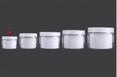 Plastična kutijica sa duplim dnom 50 mL za kremu, sa zatvaračem i plastičnim međupoklopcem - 6 kom