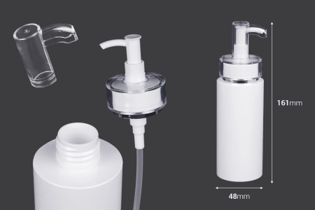 PET flaša od 150mL sa pumpicom za kreme (PP24) i poklopcem - 6 kom-dimenzije_slike