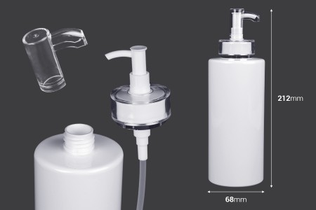 PET flaša od 500mL sa pumpicom za kreme (PP24) i poklopcem - 6 kom-dimenzije_slike