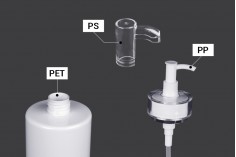 PET flaša od 500mL sa pumpicom za kreme (PP24) i poklopcem - 6 kom