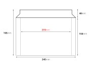 Papirna koverta 245x155 mm (pogodna za format A5) sa samolepljivim zatvaranjem - 10 kom