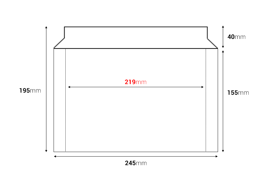 Papirna koverta 245x155 mm (pogodna za format A5) sa samolepljivim zatvaranjem - 10 kom