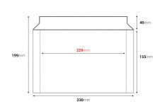 Papirna koverta 245x155 mm (pogodna za format A5) sa samolepljivim zatvaranjem - 10 kom