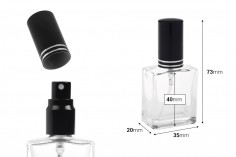 Staklena parfemska bočica 10mL sa sprejom i aluminijumskim zatvaračem u raznim bojama