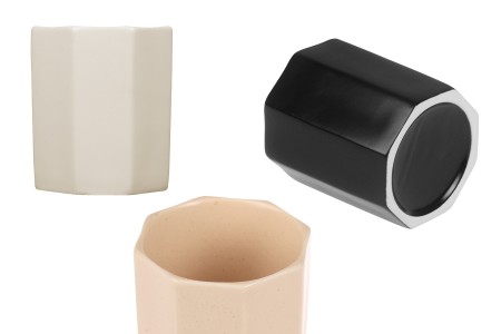 Dekorativna keramička posuda za sveće 67x75 mm u raznim bojama-1