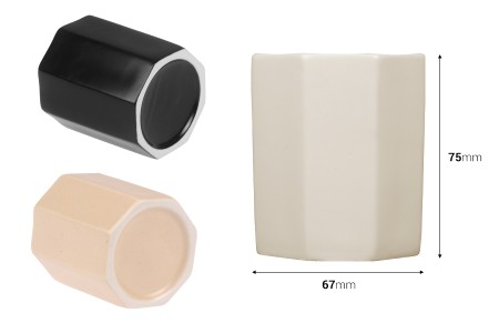 Dekorativna keramička posuda za sveće 67x75 mm u raznim bojama-2