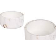 Dekorativna keramička posuda 130x60 mm u dezenu sivo-zlatnog mermera Dekorativna keramička posuda 130x60 mm u dezenu sivo-zlatnog mermera