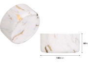 Dekorativna keramička posuda 130x60 mm u dezenu sivo-zlatnog mermera Dekorativna keramička posuda 130x60 mm u dezenu sivo-zlatnog mermera