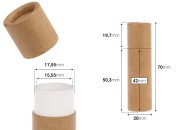 Biorazgradive cilindrične papirne kutijice 20x70 mm, za balzam za usne Biorazgradive cilindrične papirne kutijice 20x70 mm, za balzam za usne