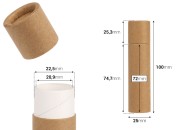 Biorazgradive cilindrične papirne kutijice 25x100 mm, za balzam za usne Biorazgradive cilindrične papirne kutijice 25x100 mm, za balzam za usne