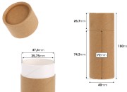 Biorazgradive cilindrične papirne kutijice 40x100 mm, za balzam za usne