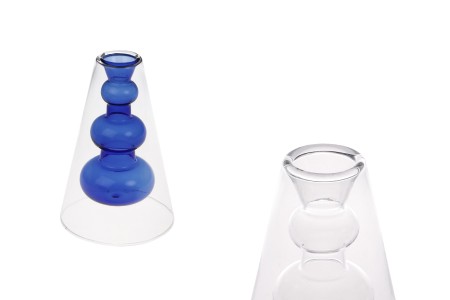 Staklena posuda 90 mL dvokomorna (90x135 mm) od duvanog stakla, pogodna za osveživače prostora, u raznim bojama-1