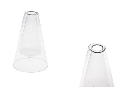 Staklena posuda 155 mL dvokomorna (95x150 mm) od duvanog stakla, pogodna za osveživače prostora, providna-1