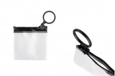 Poluprovidna kesica (PVC) 60x60 mm sa crnim patent  (zip) zatvaračem - 12 kom
